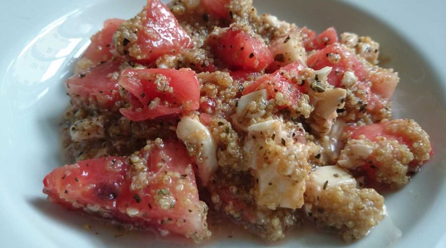 Easy quinoa watermelon salad